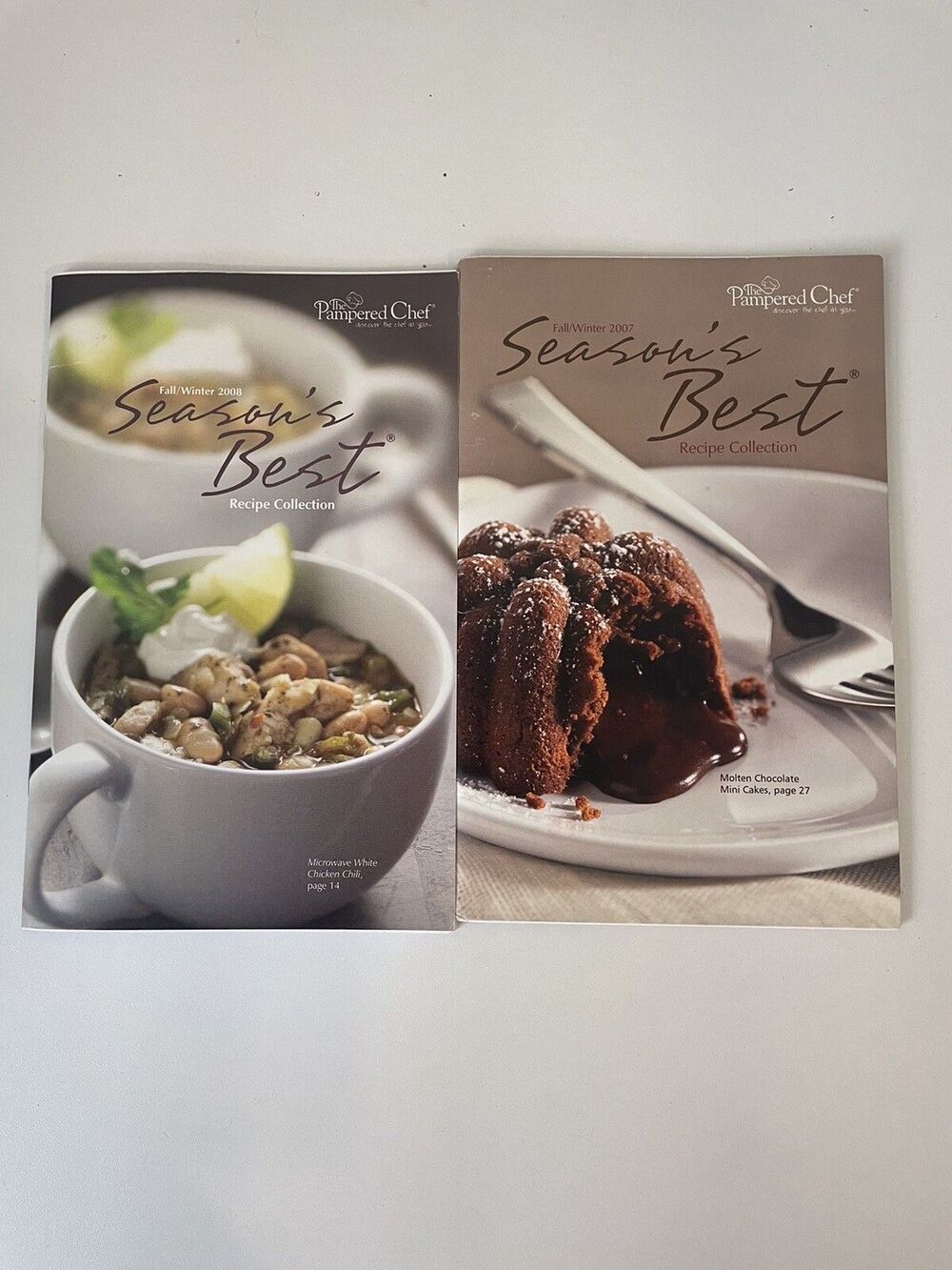 Bundle of 4 Pampered Chef Season's Best Fall/Winter 2004 2007 2008 Recipes